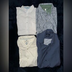 Bundle of 4 Men’s Collared Shirts Size Large Amazing Condition Various Brands